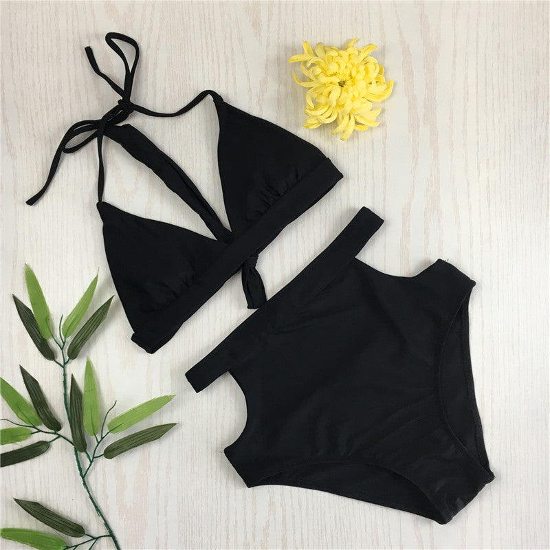 Nylon High Elastic High Waist Swimsuit Women Bikini Sexy Bikini Swimsuit