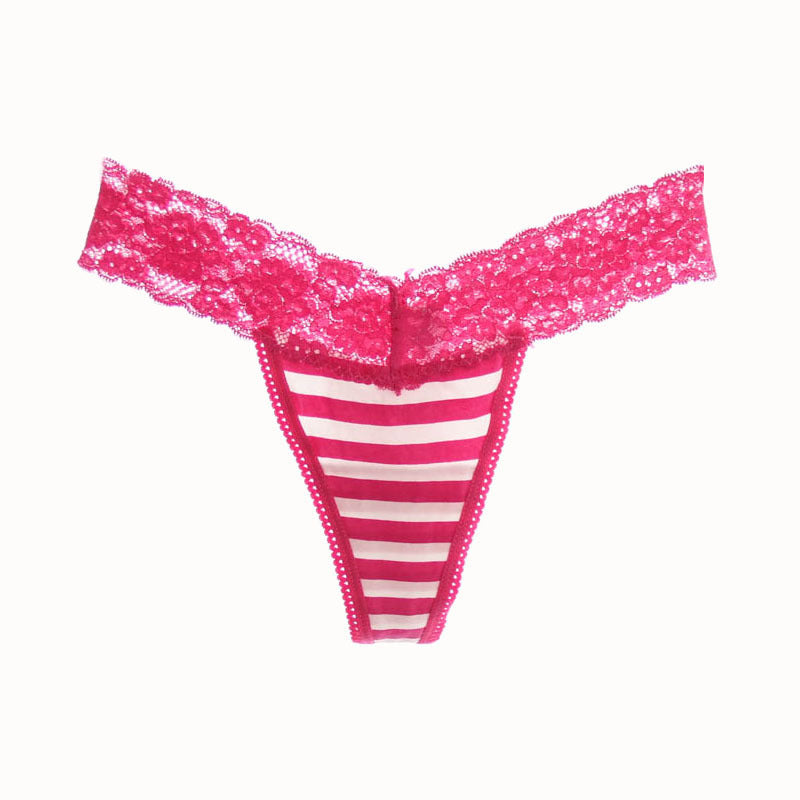 Thong Women Lace Striped Panties Women'S