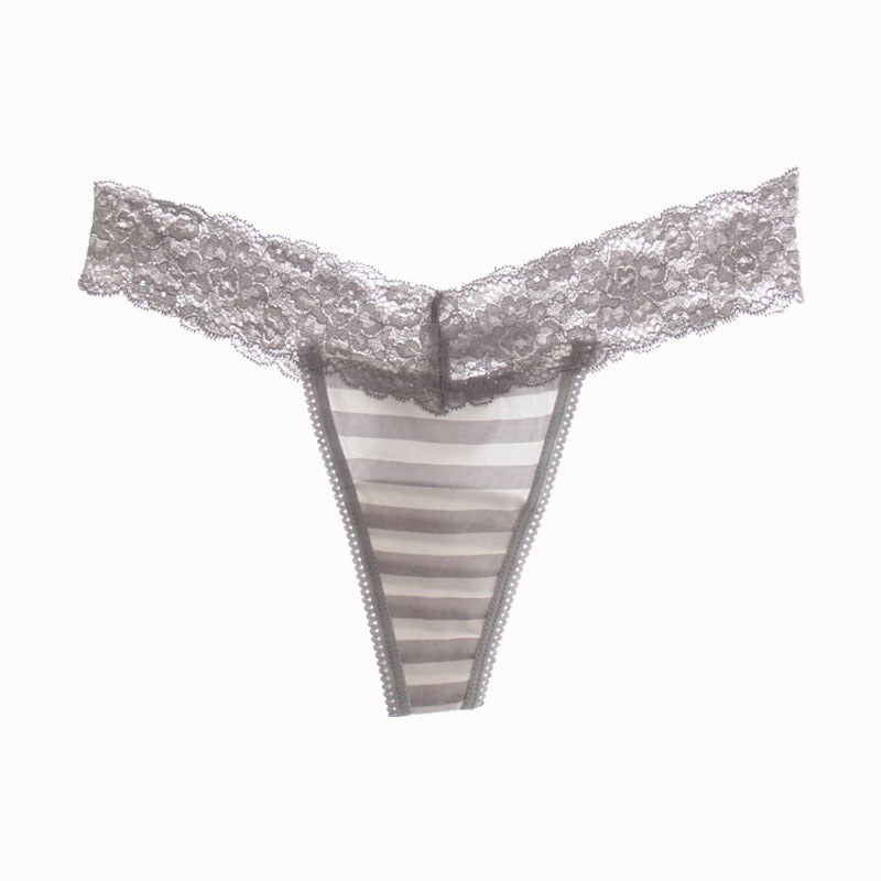 Thong Women Lace Striped Panties Women'S