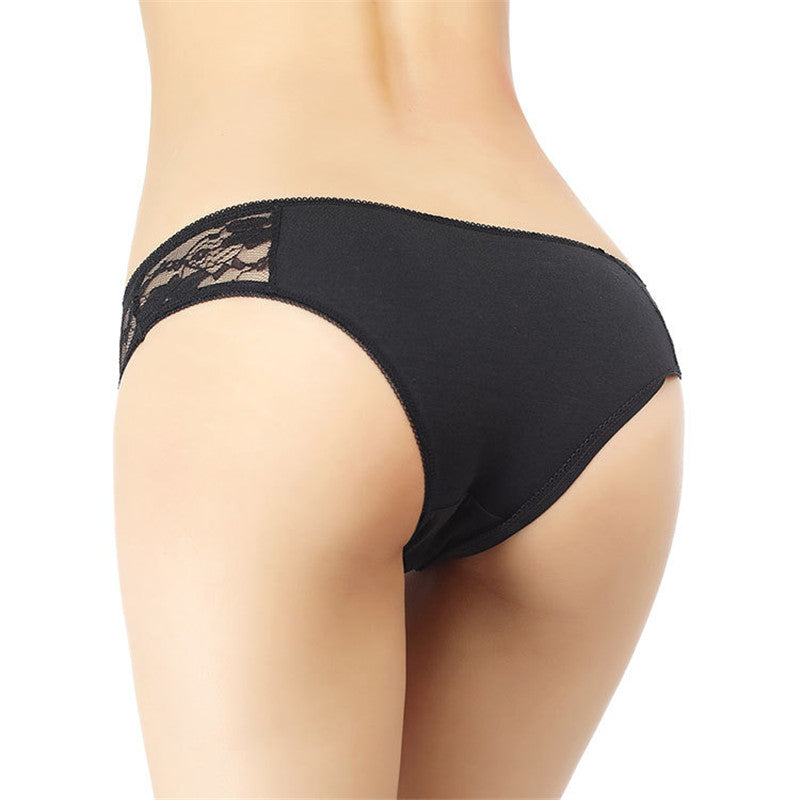 Side Lace Thong Women's Sexy Cotton Comfortable And Breathable Panties