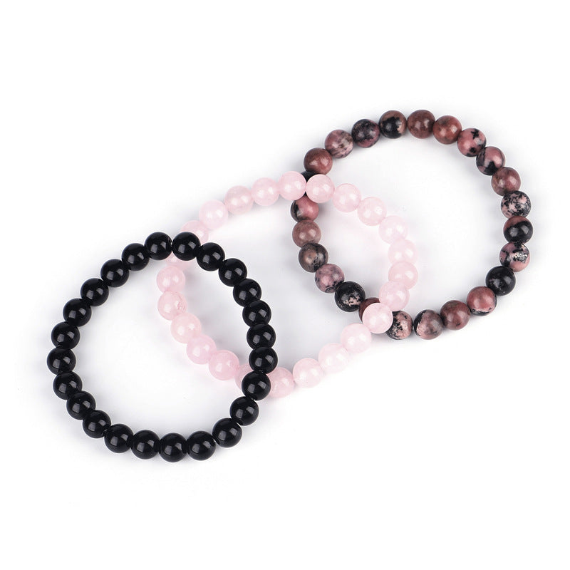 Three-Piece Bracelet Bracelet Stone Beaded Elastic Bracelet Women