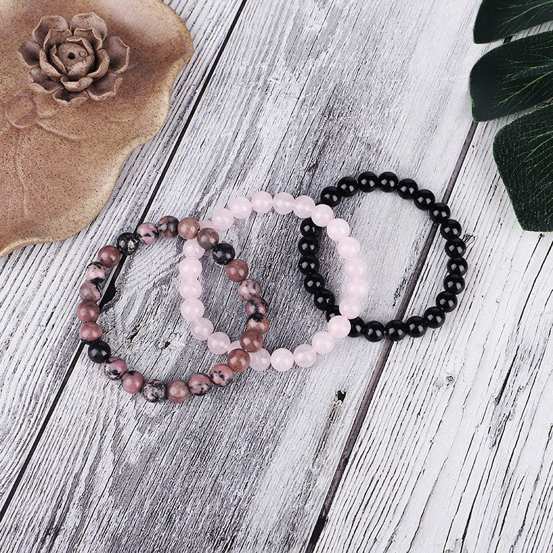 Three-Piece Bracelet Bracelet Stone Beaded Elastic Bracelet Women