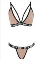 Sexy And Sexy Hollow Letter Three-Point Women'S Split Bra