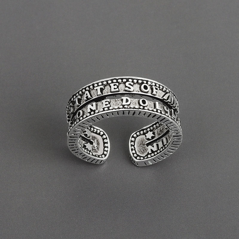 Men And Women English Alphabet Rings