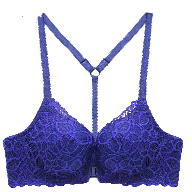 Front Button Bra Lace Without Steel Ring Bra