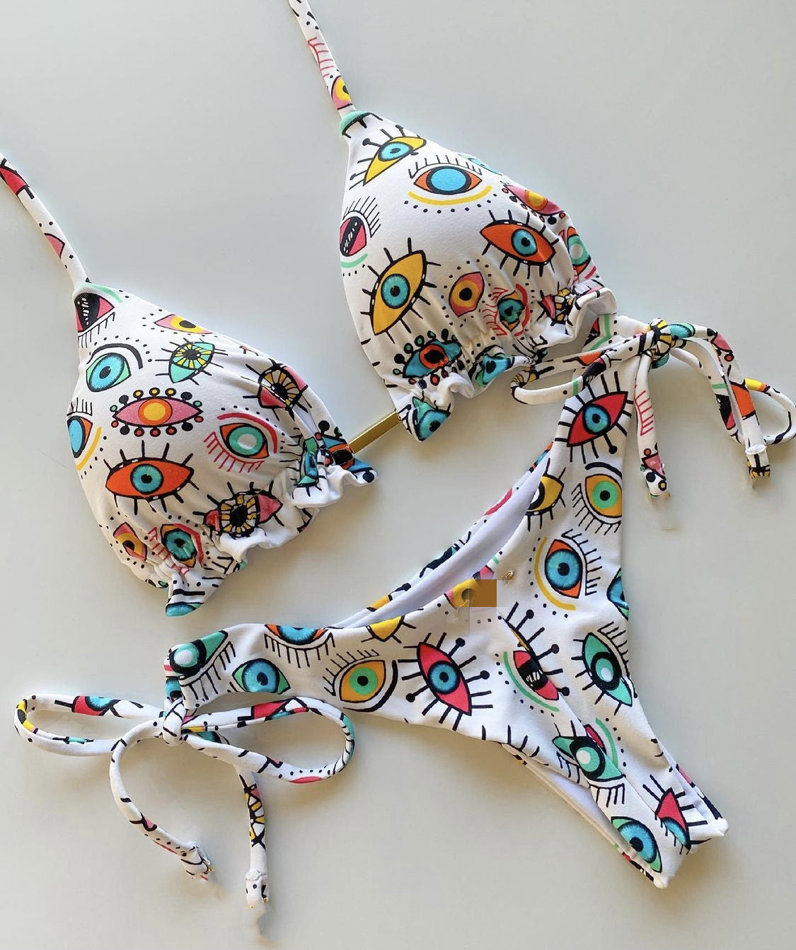 Printed strap bikini