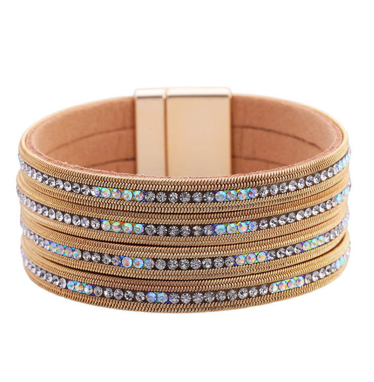 Multi-Layer Pu Leather Bracelet Women Fashion