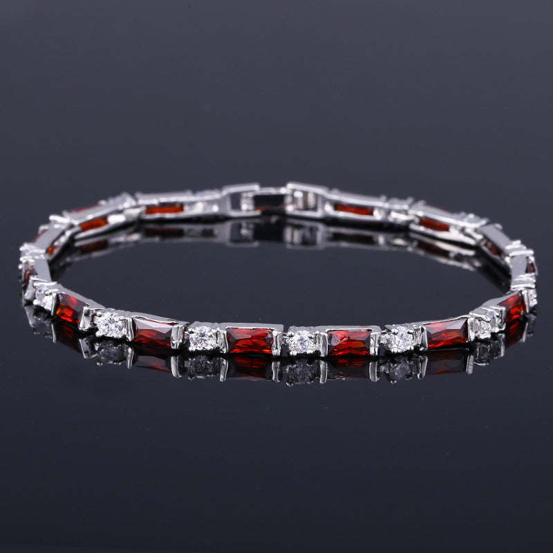 Zircon Bracelet Women Jewelry Platinum-plated Crystal Ladies Bracelet