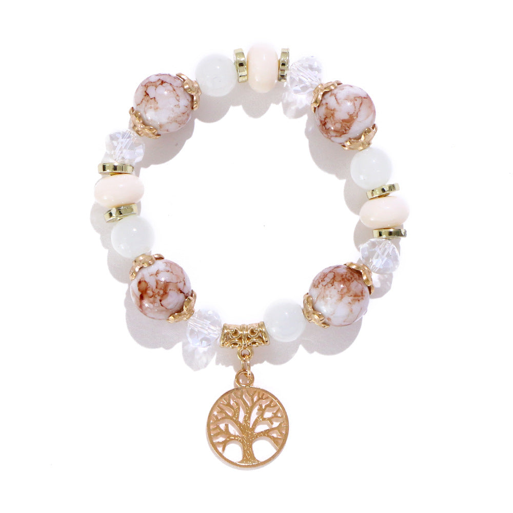 Cross-border Bracelet Women New Ceramic Bead Bracelet Tree Of Life Bracelet