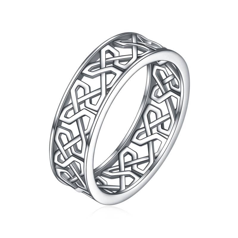 Sterling Silver Celtic Knot Hollow Out Rings For Women And Men