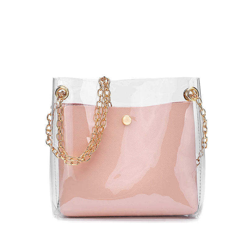 Bucket bag transparent jelly picture