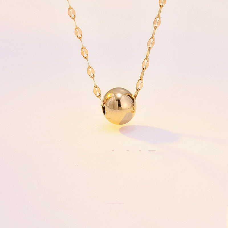 Women Rose Gold Small Circle Necklace