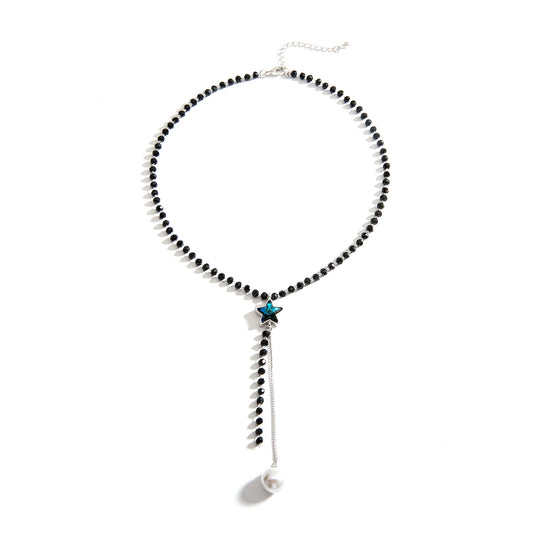 Crystal cold wind necklace women