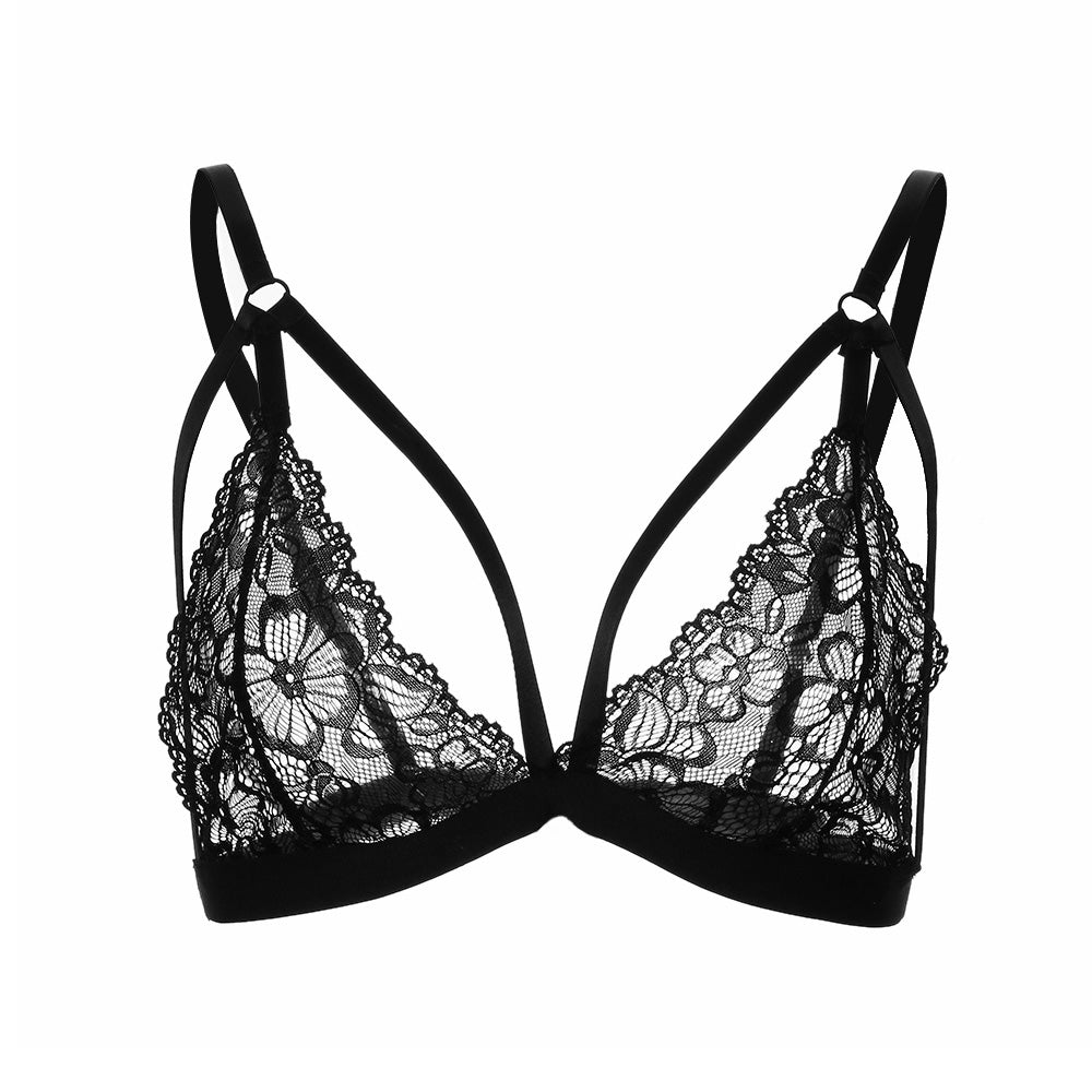 Lace sexy adjustable three-point bra