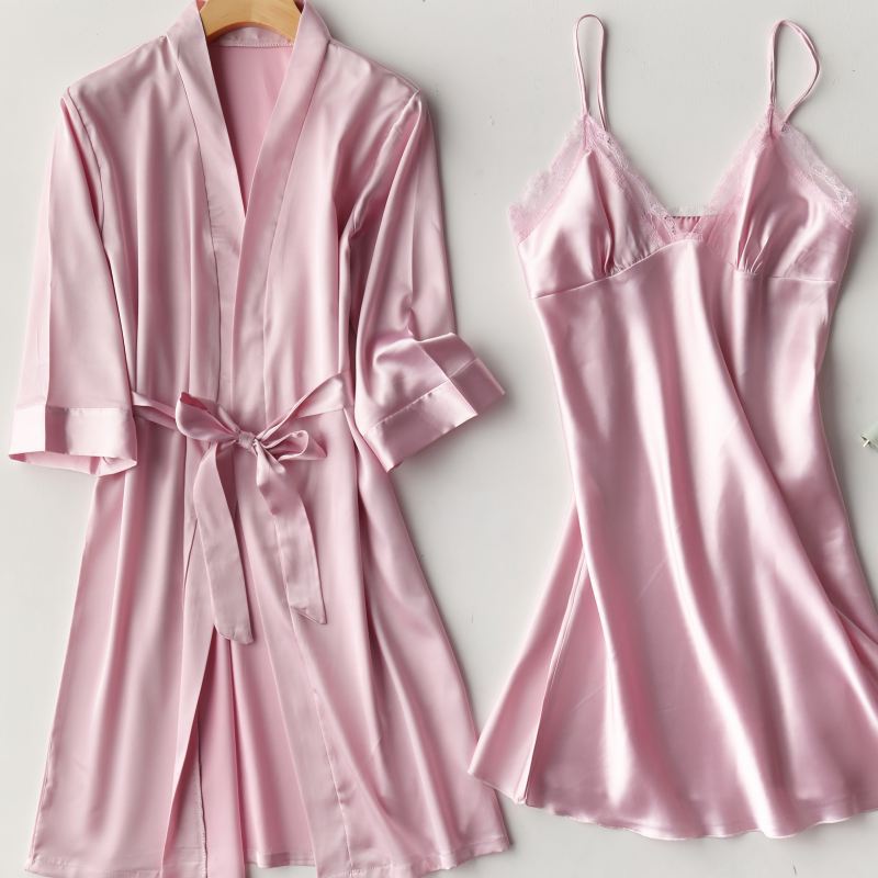 Two-piece suspender nightgown