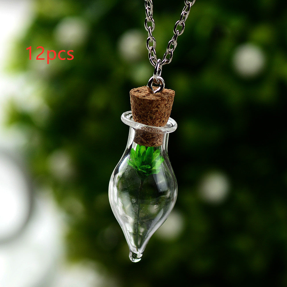 Mason Jar Floral Necklace For Women