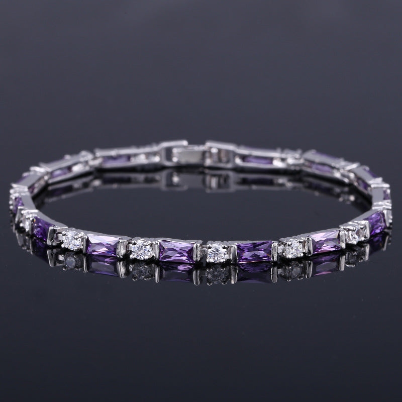 Zircon Bracelet Women Jewelry Platinum-plated Crystal Ladies Bracelet