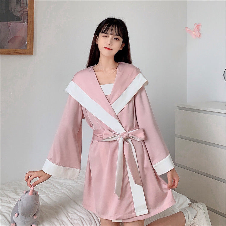 Rabbit Ear Nightgown Halter Dress Pajamas