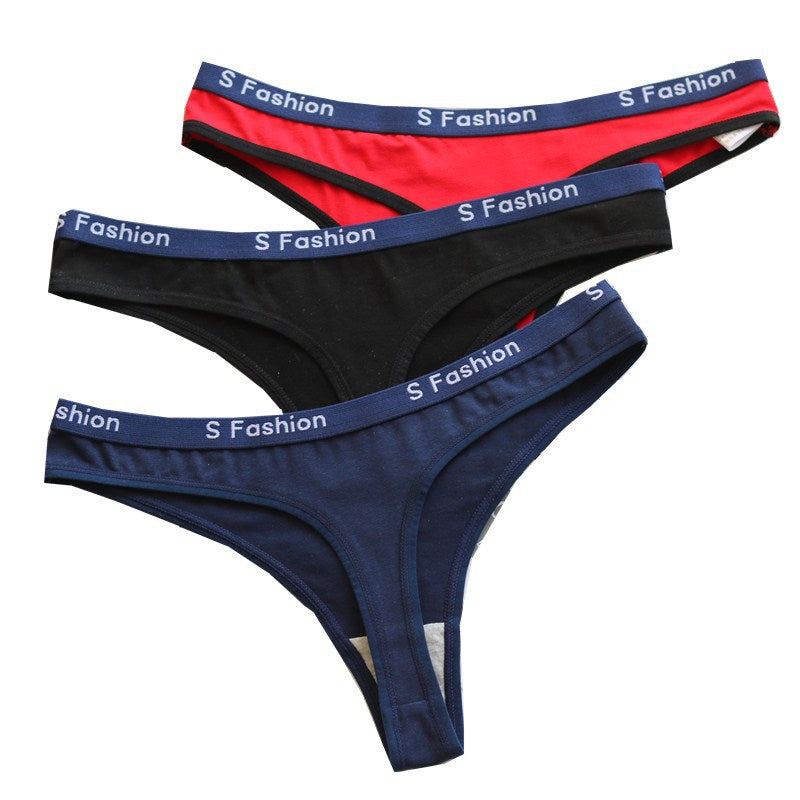 Women's cotton thong panties