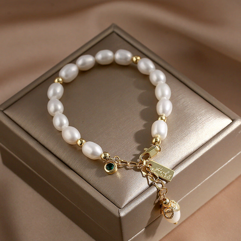 Baroque freshwater pearl bracelet women