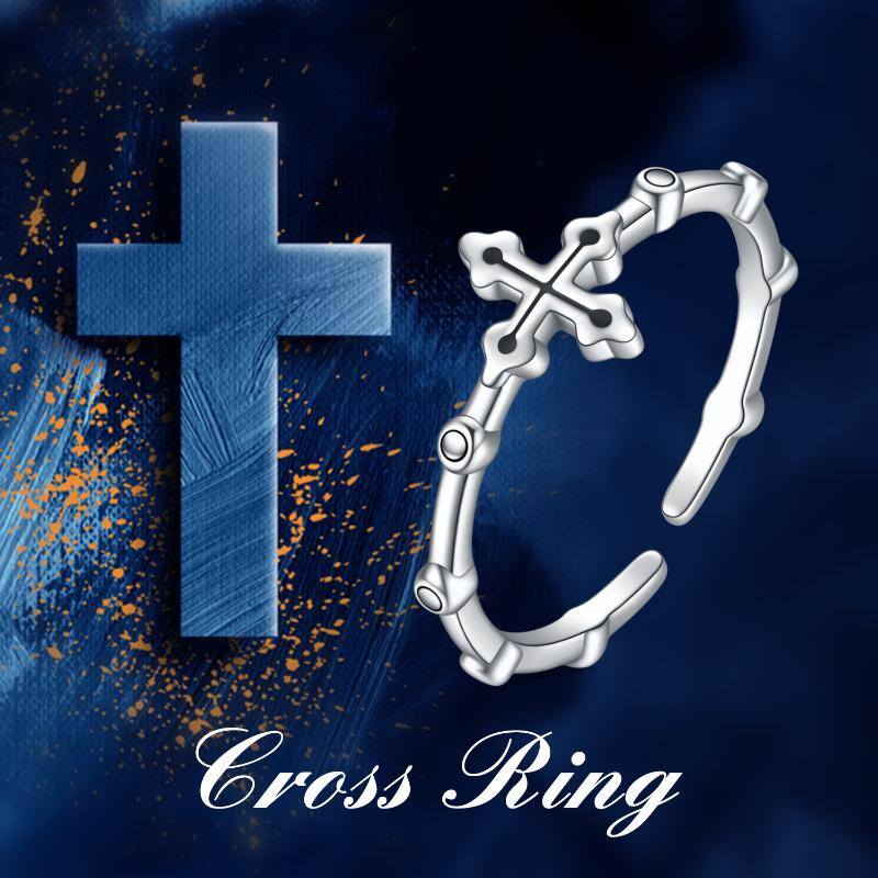 Cross Ring Sterling Silver Crucifix Pendant Antique Cross Rings Gifts For Women