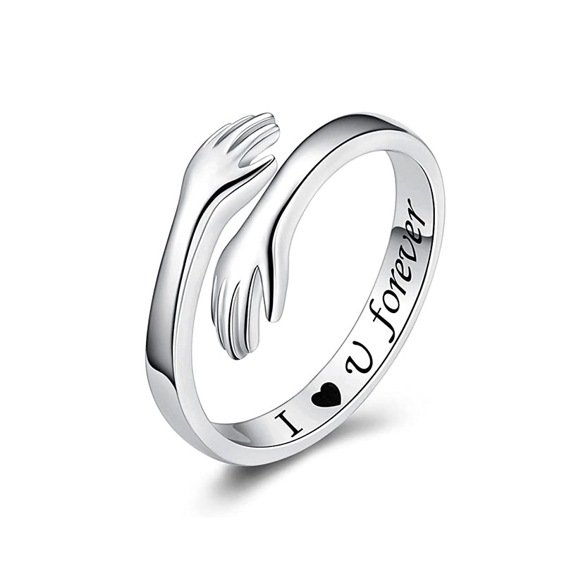 Adjustable I Love You Forever Hug Rings For Women Men