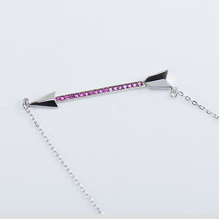 925 Silver Cupid's Arrow Necklace For Women