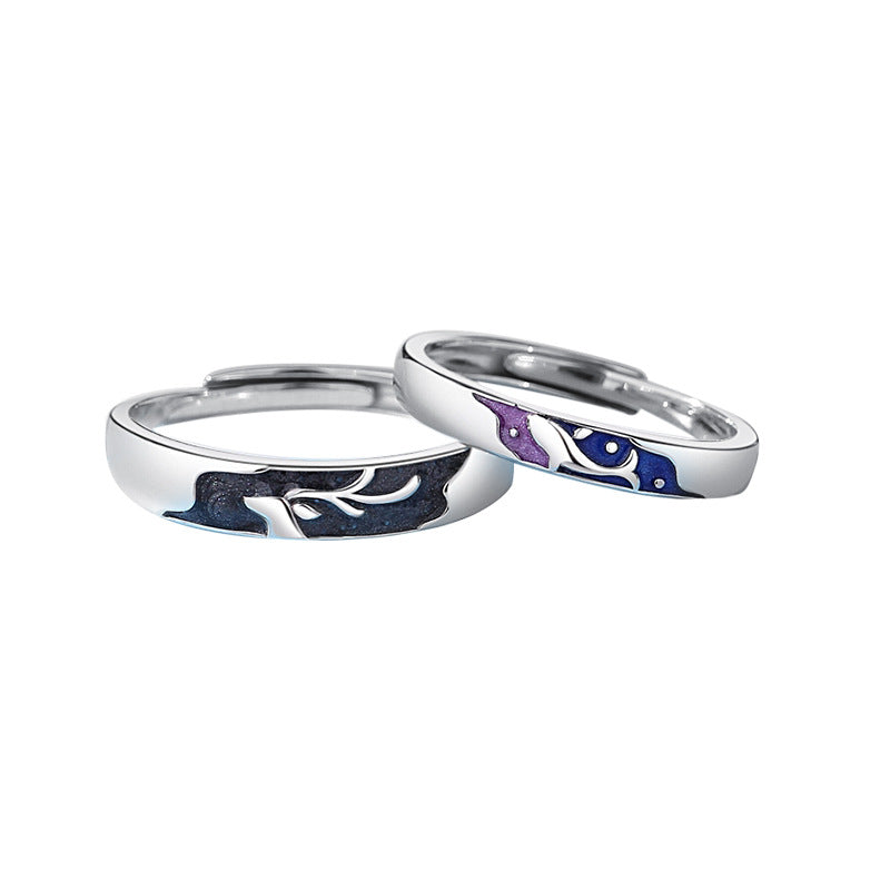 New Whale Deer Couple Rings For Women