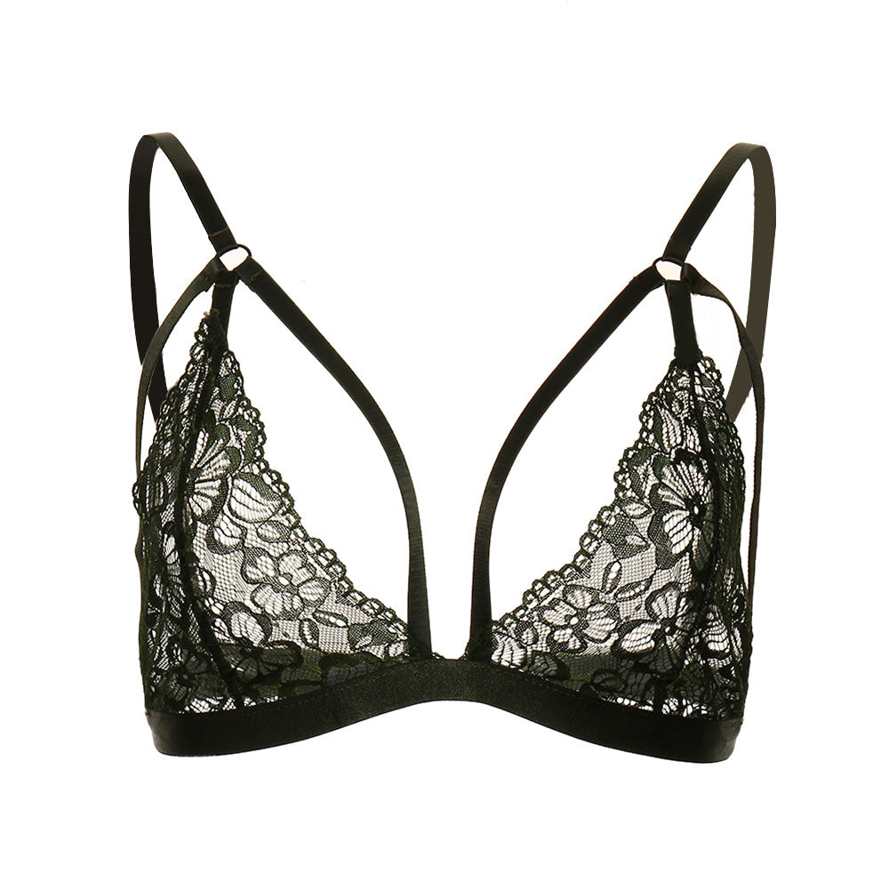 Lace sexy adjustable three-point bra