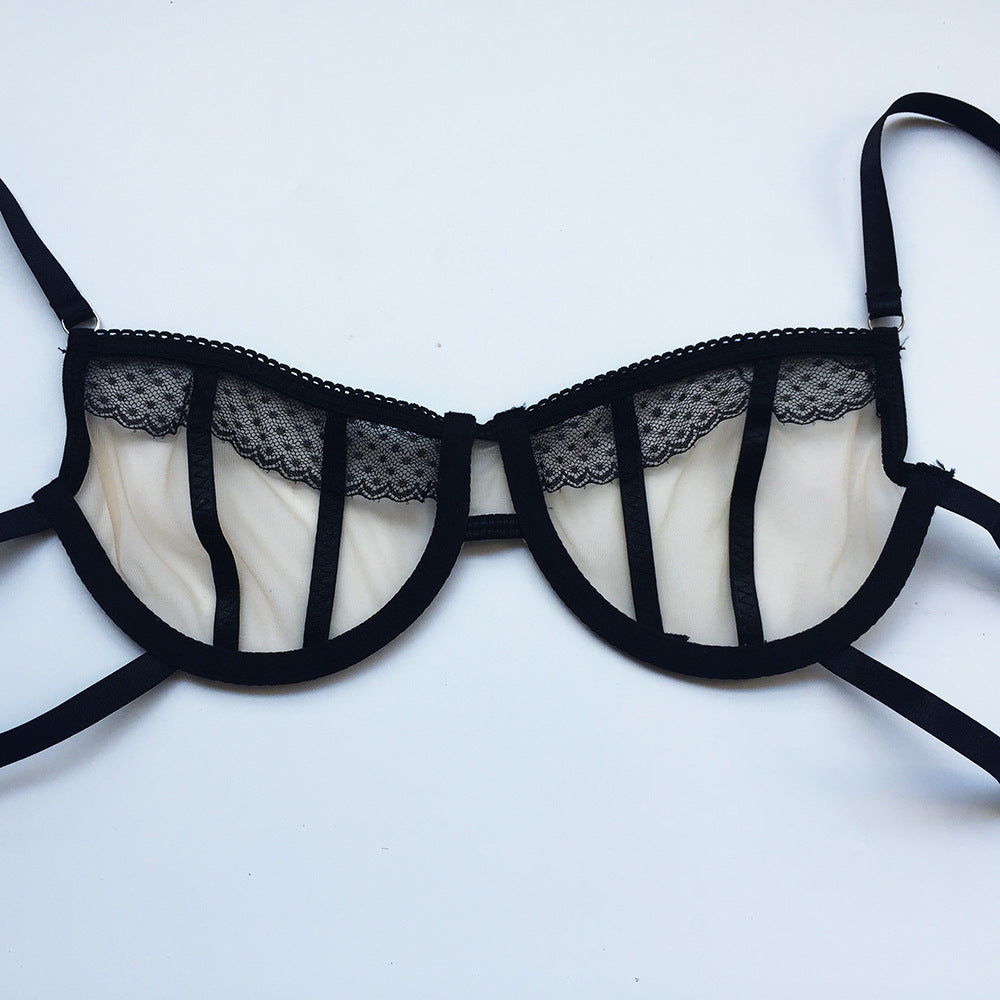 Sexy Lace Ultra-thin See-through Temptation Bra Set