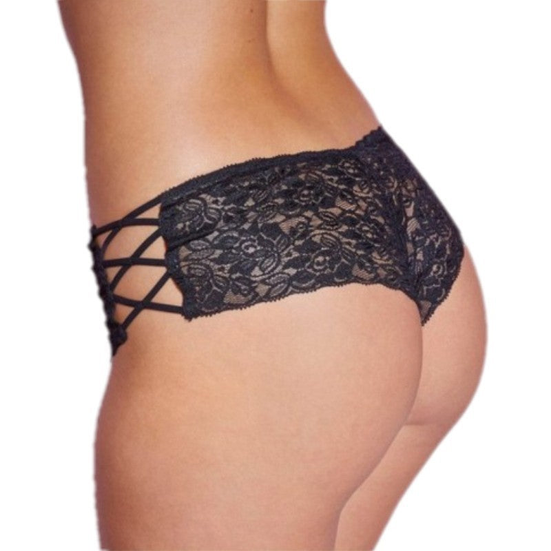 Underwear Lace Hollow Cross-over Sexy Panties Boxer Briefs