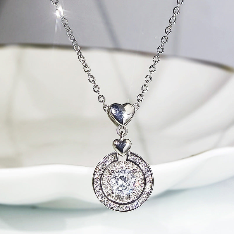 Round Zircon Necklace Women