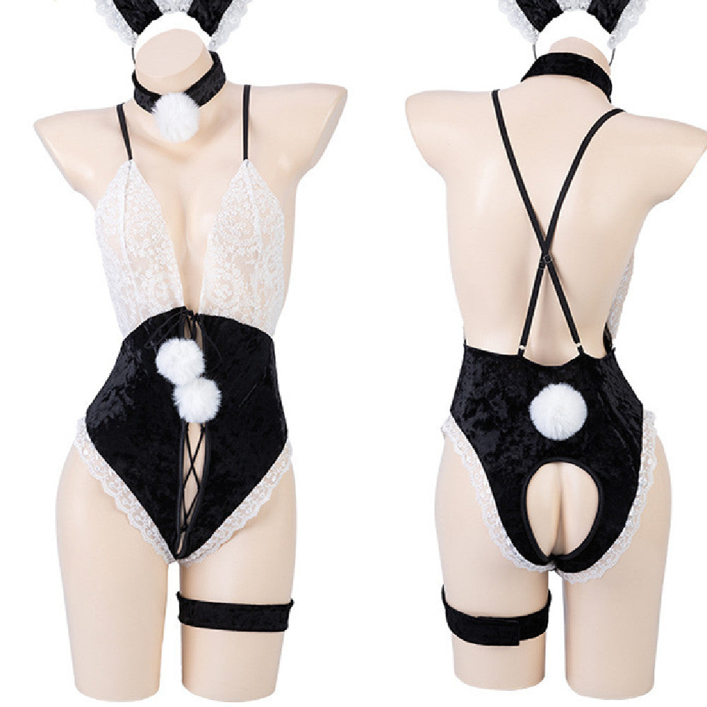 Women's Patchwork Bandage Bodysuit