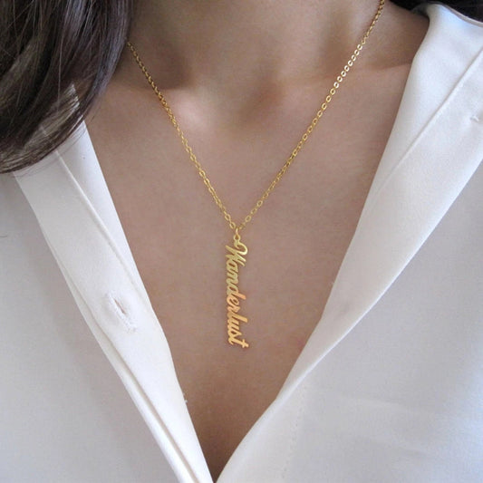 Personalized Signature Name Necklace Stainless Steel Necklace Women Jewelry