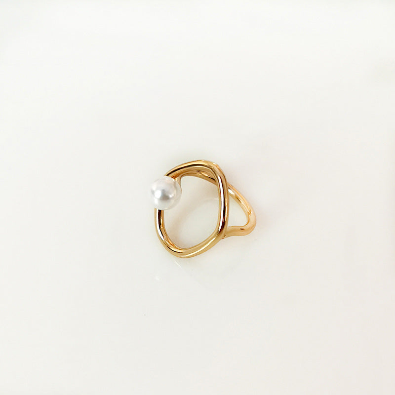 Dainty Faux Pearl Ring for Women Minimalist Rings