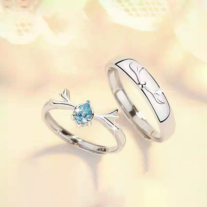 Couple A Pair Of Simple Men And Women Rings