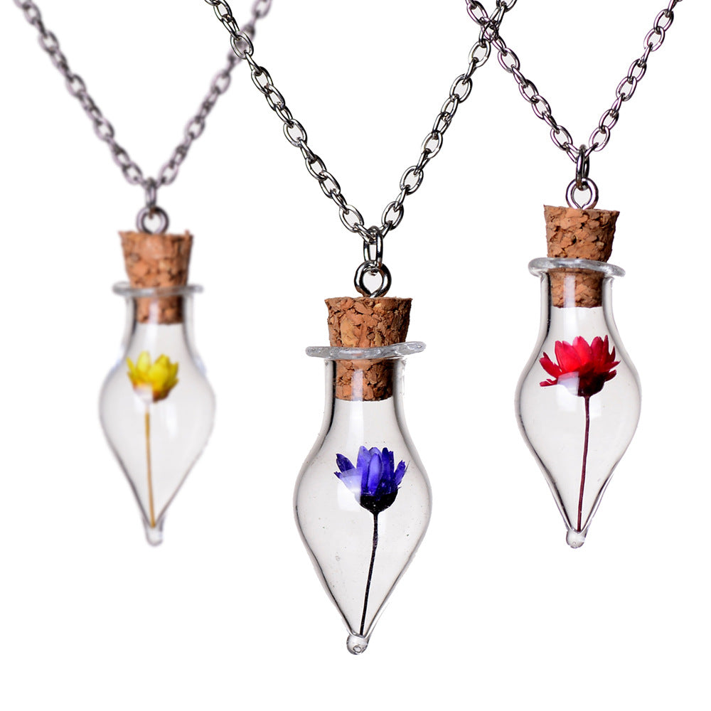 Mason Jar Floral Necklace For Women