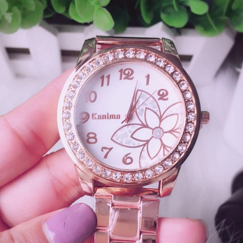 Couple Quartz Alloy Women's Fashion Trend Steel Band Watch