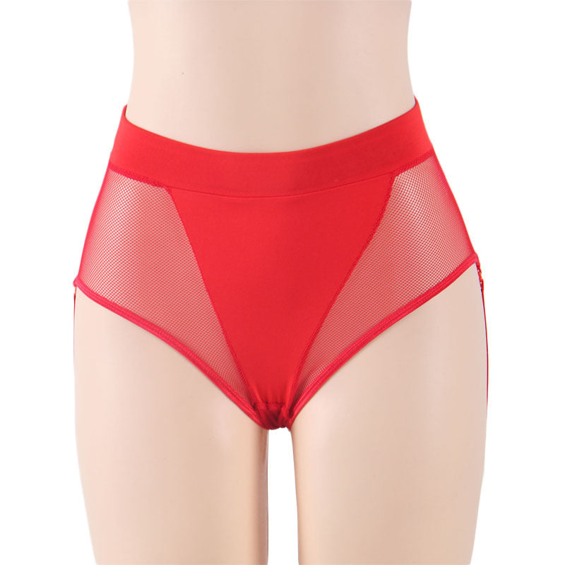 High waist garter panties