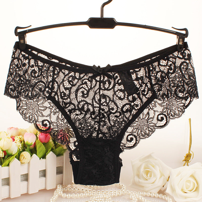 Sexy mid-rise ladies panties Lace women's briefs