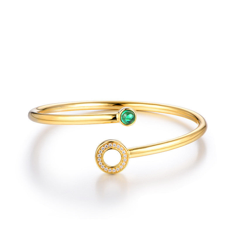 Fashion Emerald Women Bangle Street Bracelet