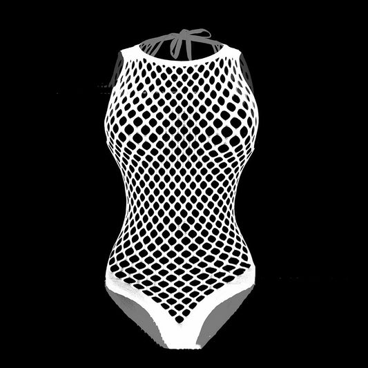 Women's Hollow Stockings Mesh Bodysuit