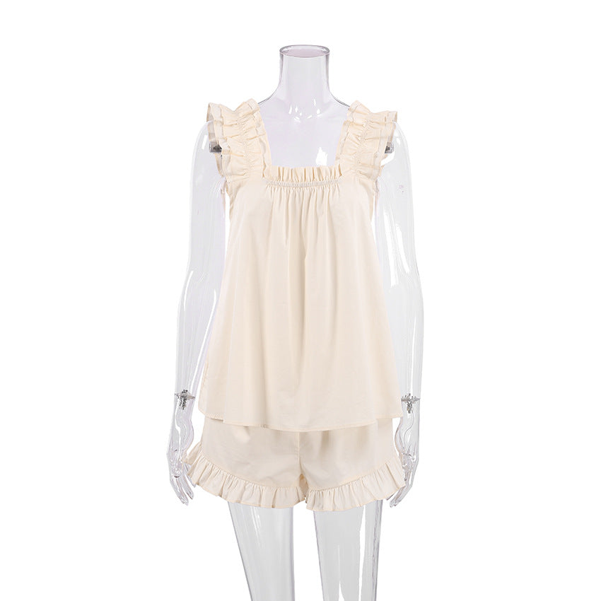 French Auricular Suspender Vest Nightgown