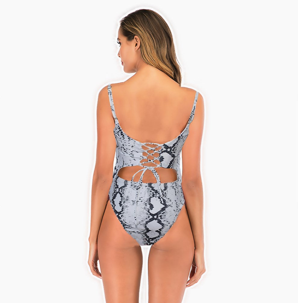 Sexy printed one piece bikini