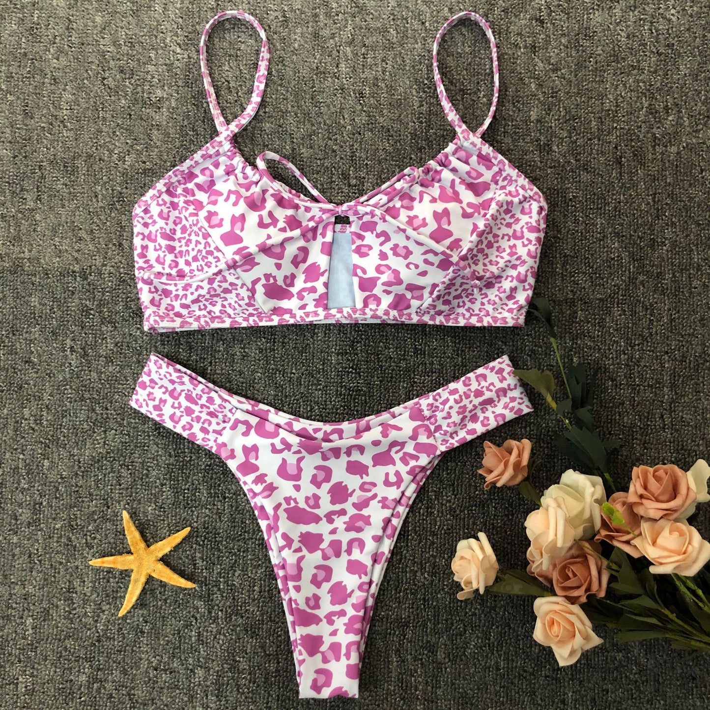 Snake skin printed bikini