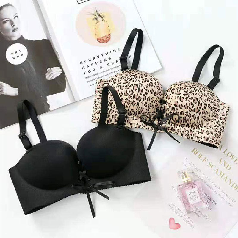 A leopard-print sexy bra