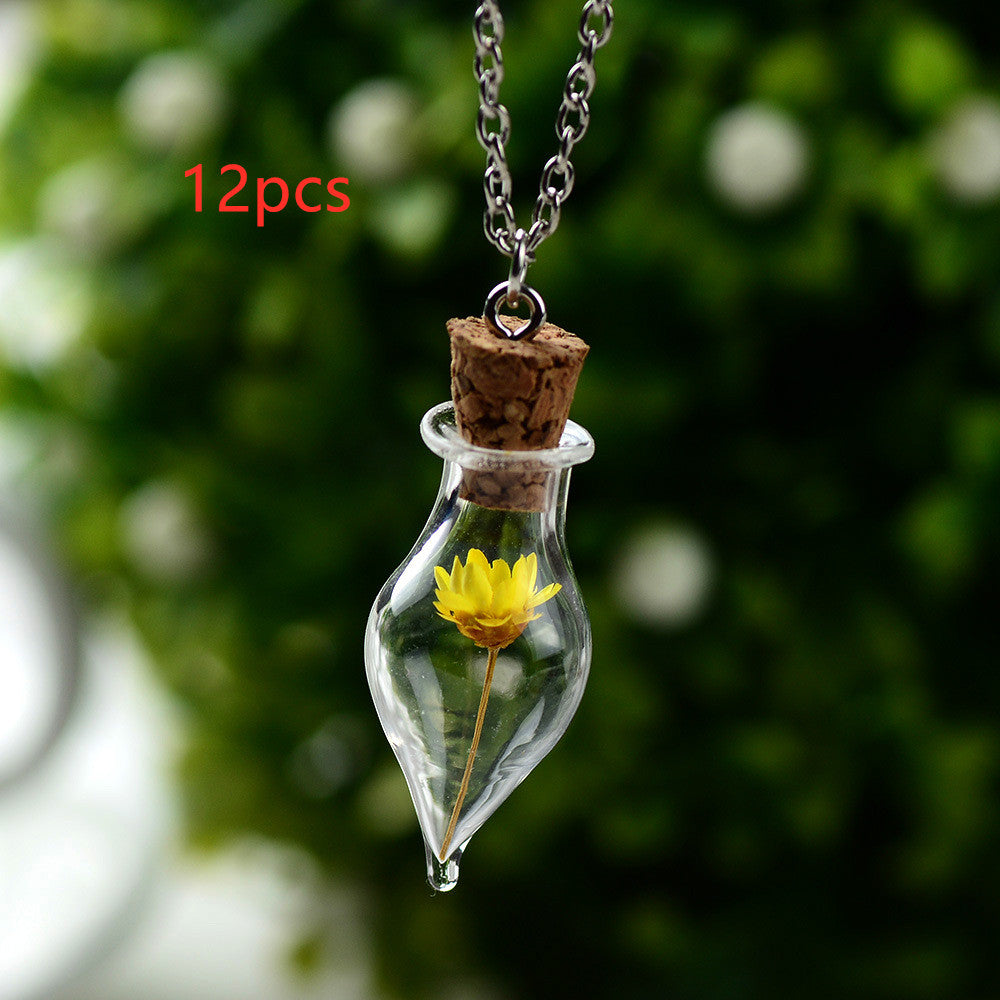 Mason Jar Floral Necklace For Women