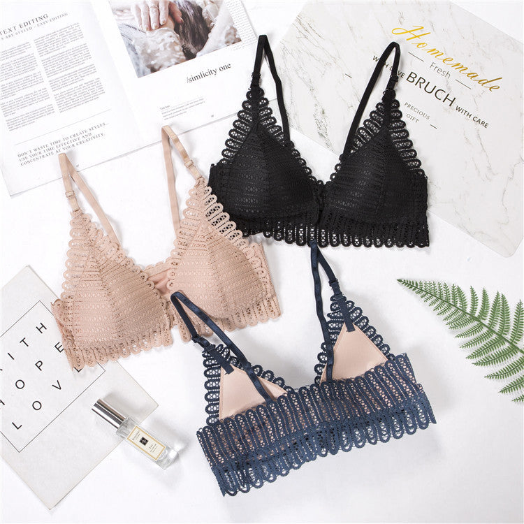 Sexy triangle cup bra without underwire