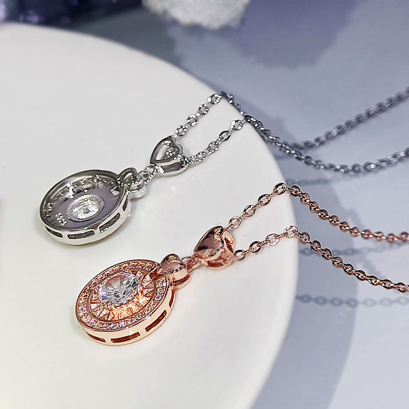 Round Zircon Necklace Women