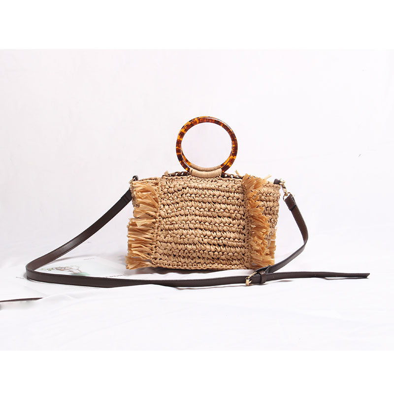 Fashion Simple One-shoulder Diagonal Woven Bag